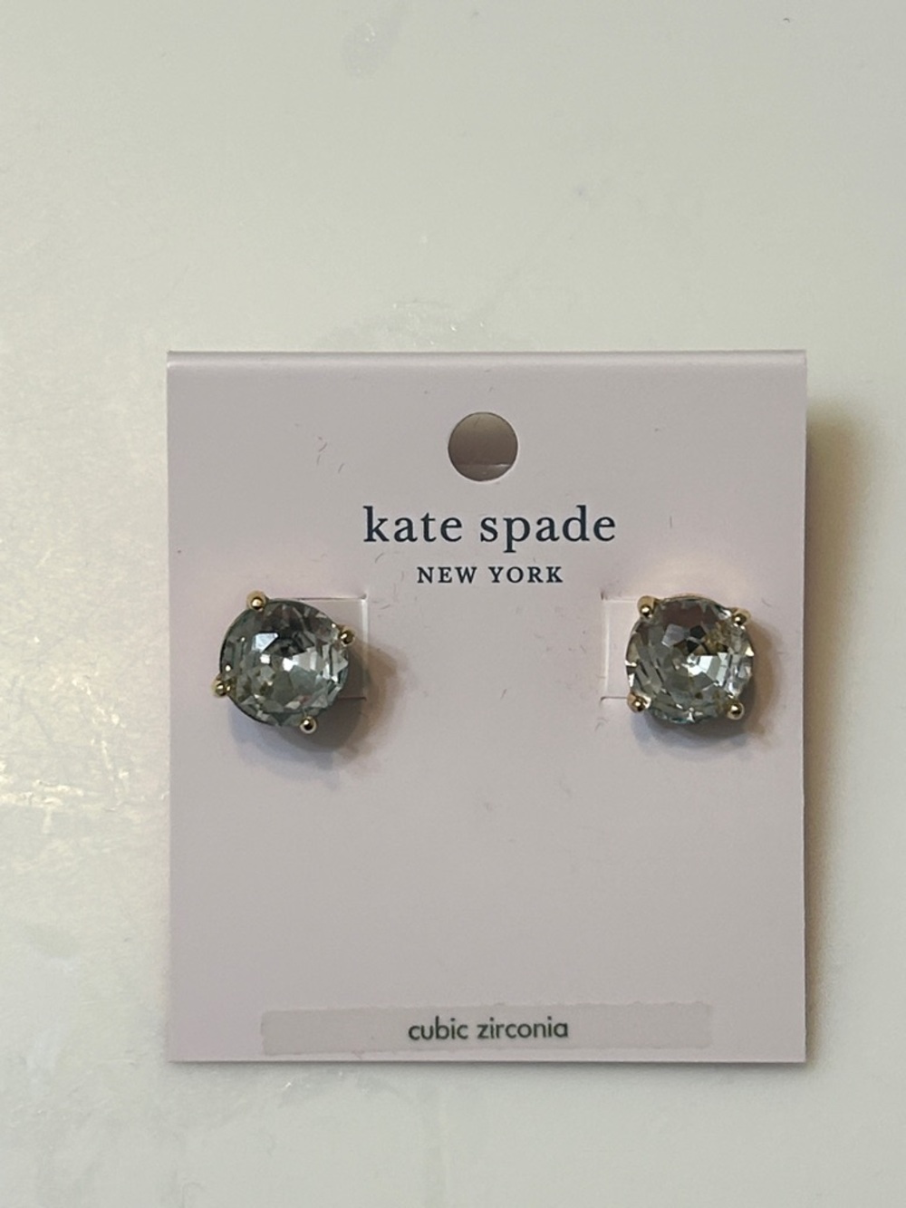 kate spade Clear Crystal Stud Earrings